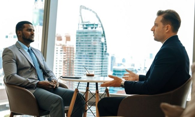 Lawyer client discussion